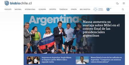 "Biobio" de Chile. Foto: Captura de pantalla.
