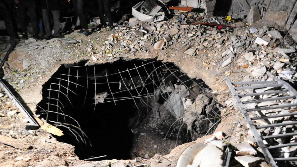 Caída de misil israelí en Damasco, Reuters