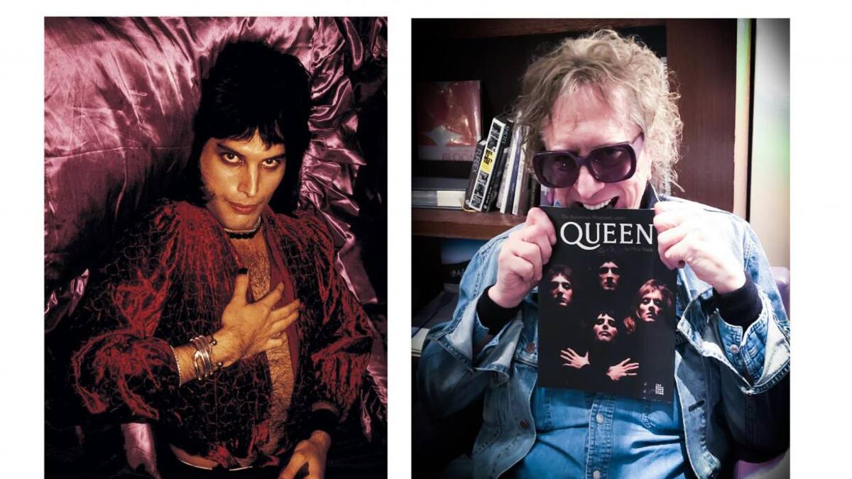 Freddie Mercury de púrpura, Londres 1974, Foto Mick Rock