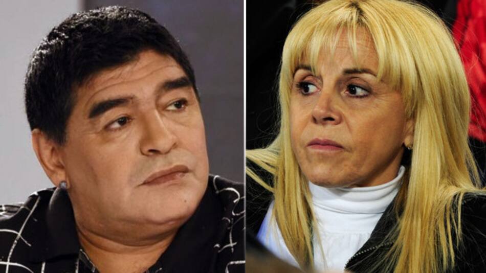 Diego Maradona y Claudia Villafañe