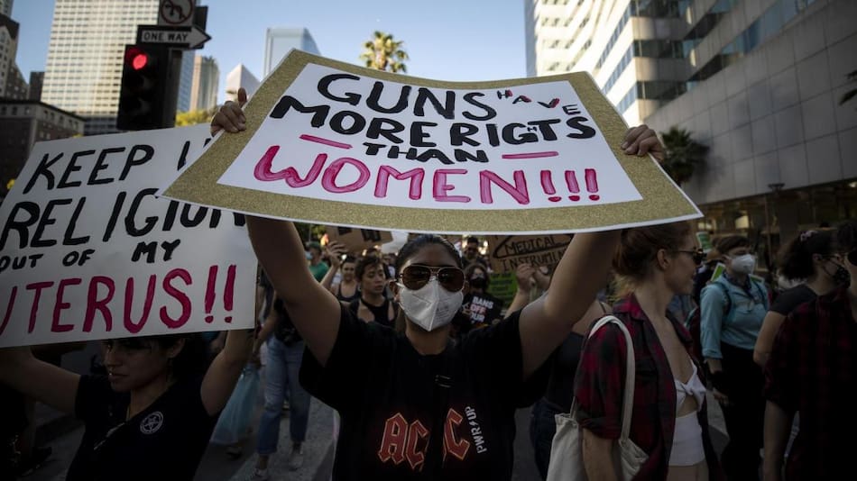 Protestas en EE.UU. tras el fallo contra el aborto. Foto: EFE.