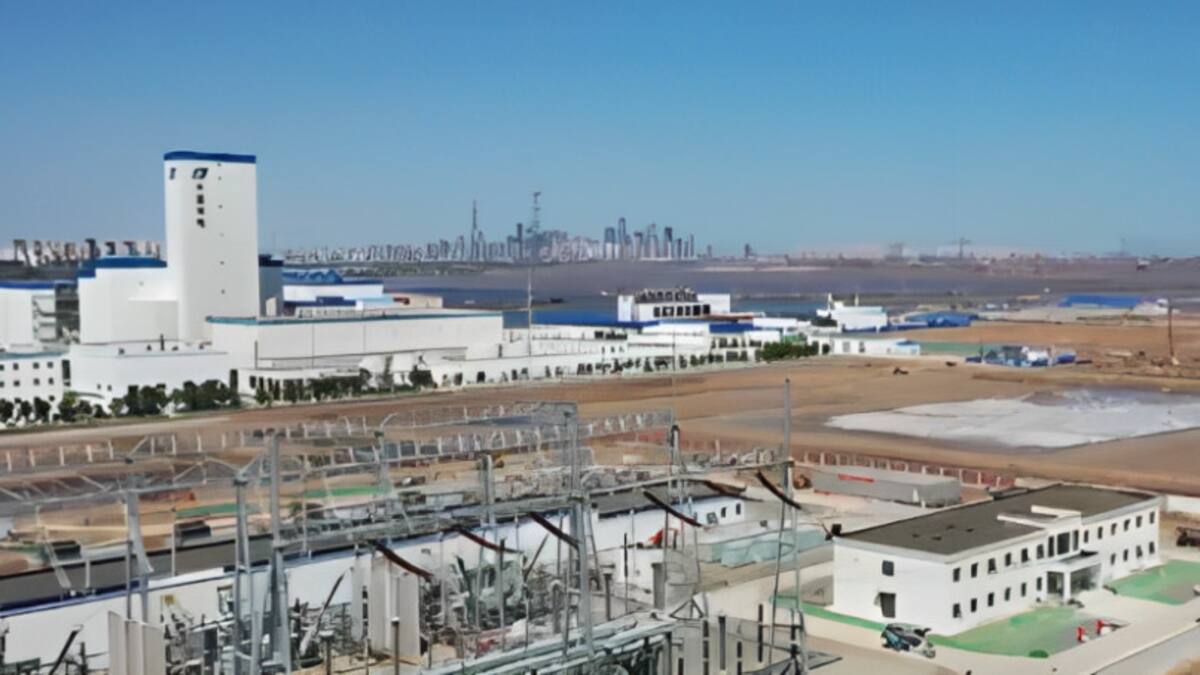 Es la primera planta que combina paneles solares y turbinas eólicas. Foto: captura de pantalla.