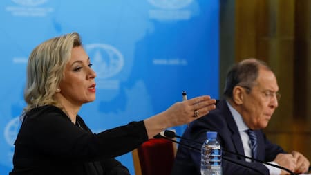 La portavoz del Ministerio de Exteriores ruso, María Zajárova. Foto Reuters