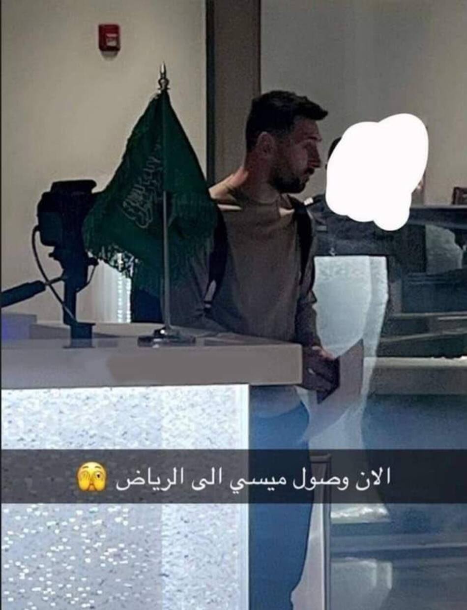 Lionel Messi, en su visita a Arabia Saudita. Foto: Twitter: @gasem_Aledeilh.