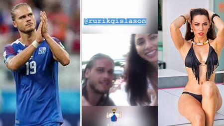 Bárbara Córdoba y Rúrik Gíslason, el 19 de Islandia