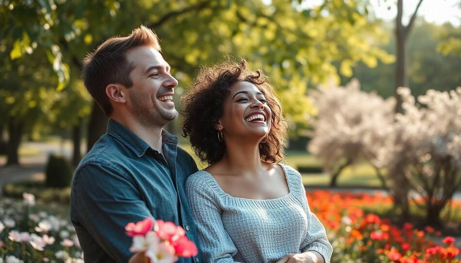 Romance, pareja, personas felices, relación, novios. Foto: Freepik AI.