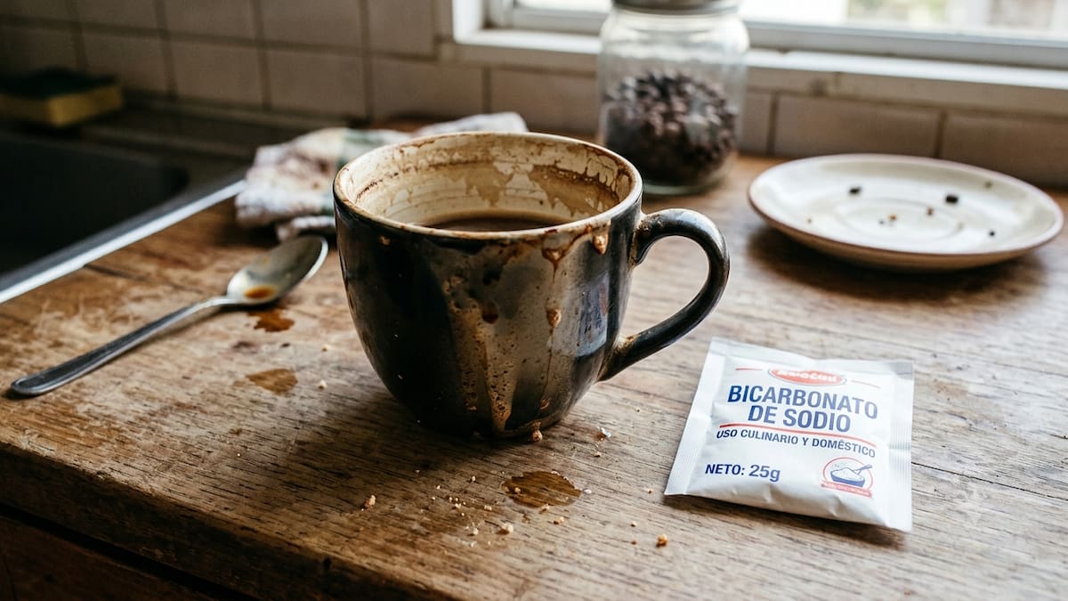 Hack para limpiar la taza de café