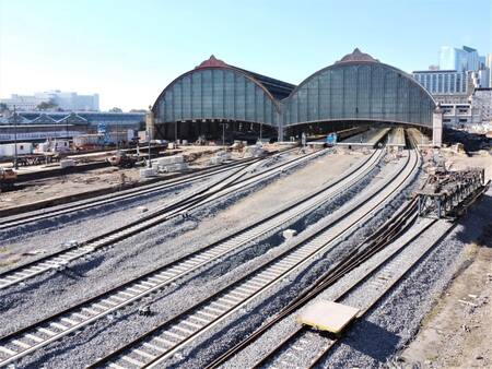 Obras en la estación de Retiro. Foto: Twitter @trenesarginf.