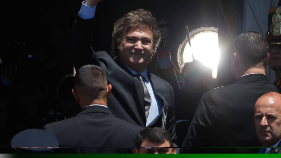 Asunción de Javier Milei. Foto: EFE.