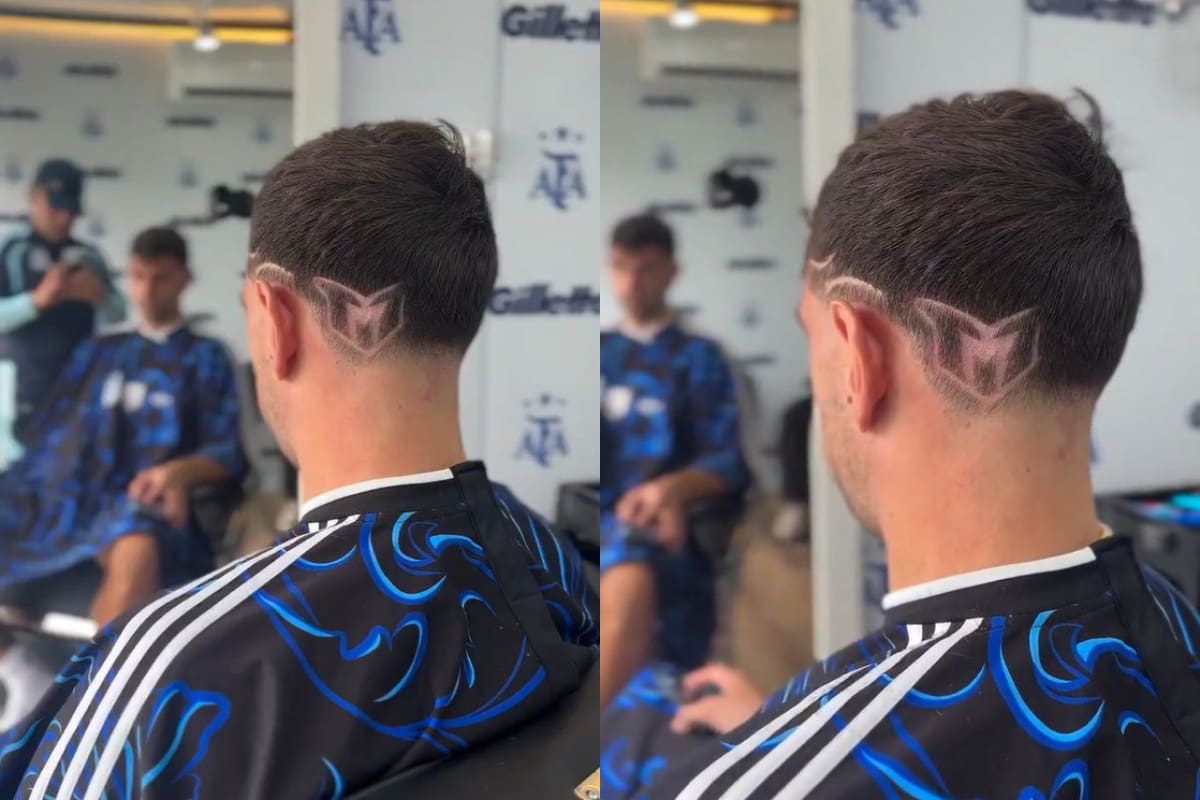 El “Dibu” Martínez sorprendió con un corte de pelo dedicado a Lionel Messi.