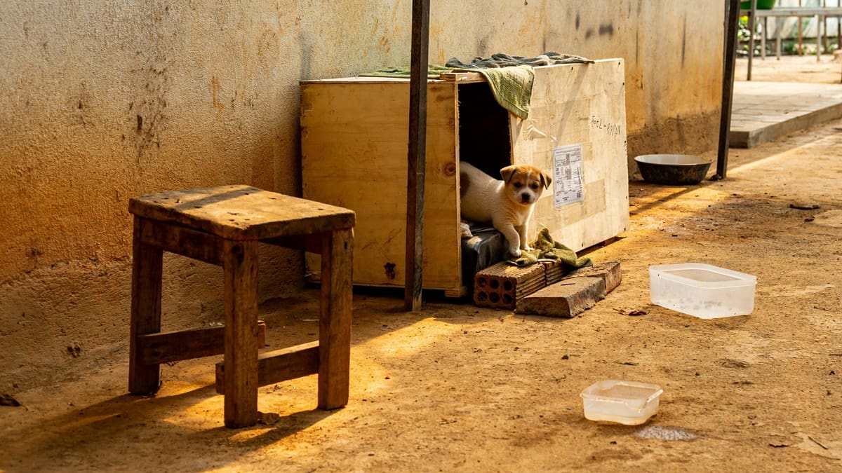 De carteles electorales a casitas para perros y gatos: reciclan residuos para proteger a los animales de la calle