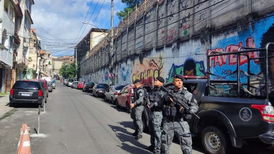 Operativo de la policía de Brasil contra el Comando Vermelho. Foto. Reuters.