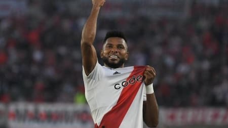 Miguel Borja, River. Foto: NA.