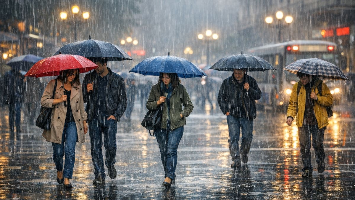 Lluvia, tormentas.