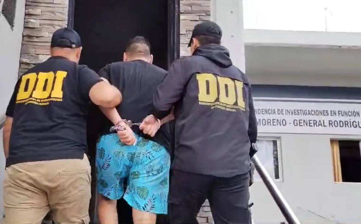 Detención de Daniel Emanuel de Marco, amigo de L-Gante. Foto: NA.