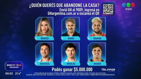 Gran Hermano, nominados. NA