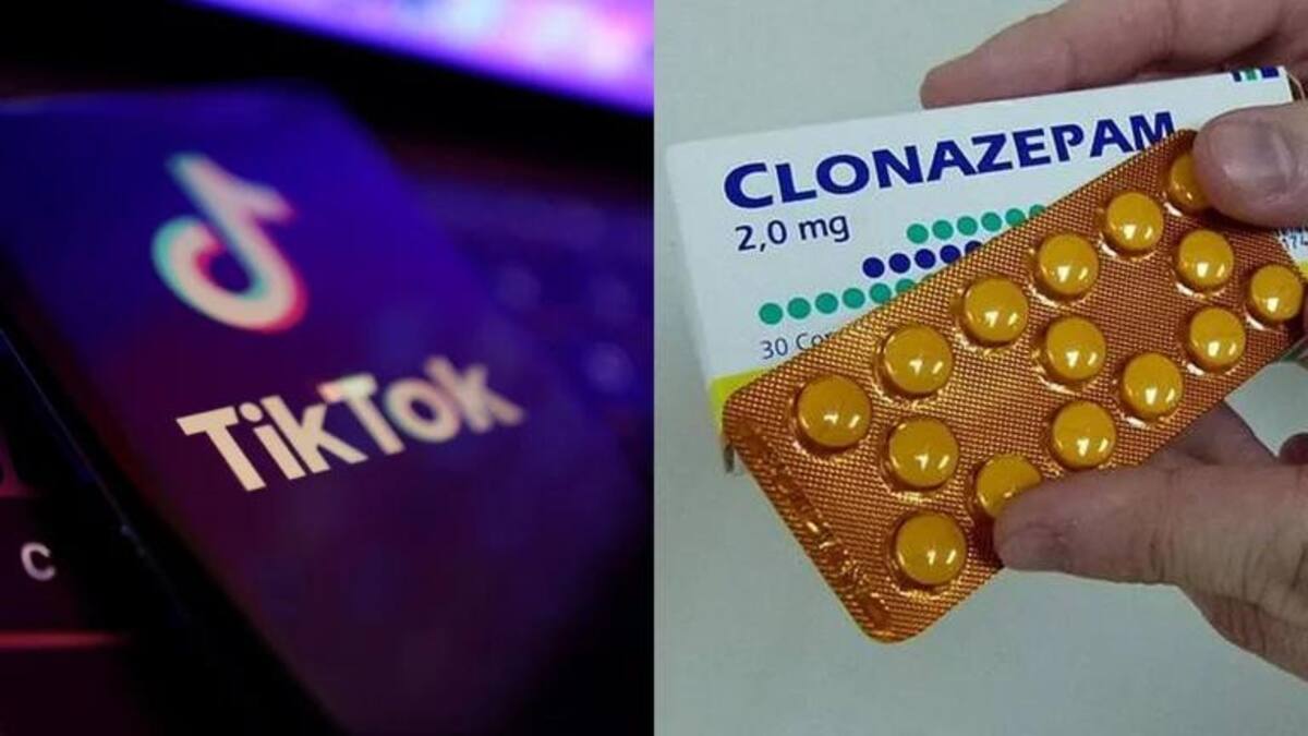 Reto TikTok por clonazepam. Fotos: captura de pantalla y REUTERS