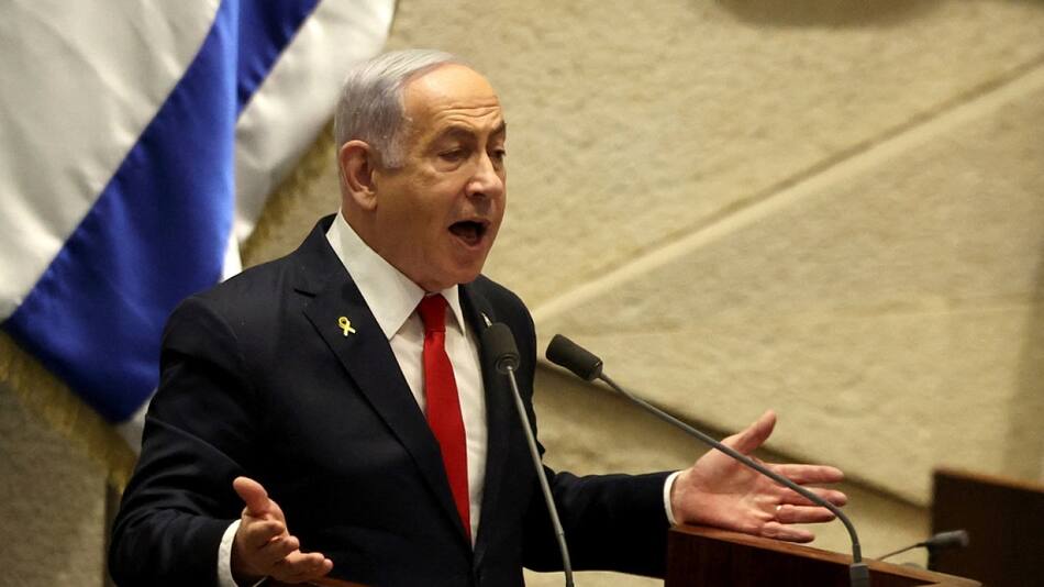 Benjamín Netanyahu ante el Comité de Asuntos Exteriores y Defensa de la Knéset (Parlamento israelí). Foto: Reuters.