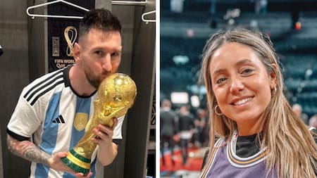 Sofi Martinez y Lionel Messi. Foto Instagram.