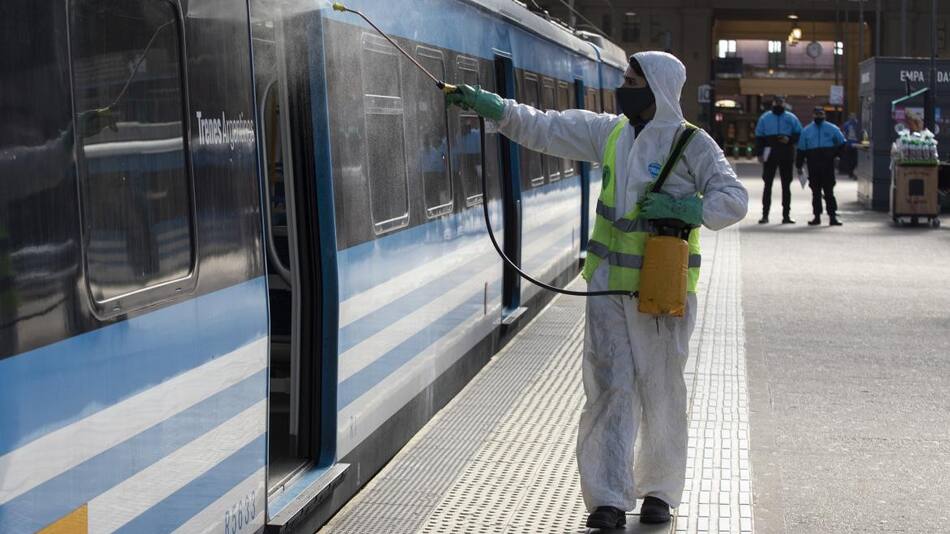 Transporte público, trenes argentinos, cuarentena