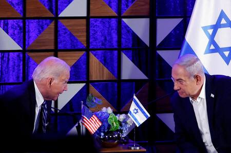 Joe Biden y Benjamin Netanyahu. Foto: Reuters