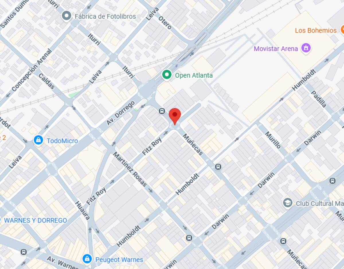 La esquina de Fitz Roy y Muñecas, donde un policía disparó 14 veces.