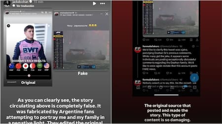 El posteo del piloto australiano. Foto: Instagram @jackdoohan