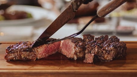 Ojo de bife en La Cabrera.