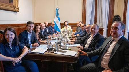 La reunión de Francos y Villarruel con los senadores de todos los bloques. Foto: vía Clarín