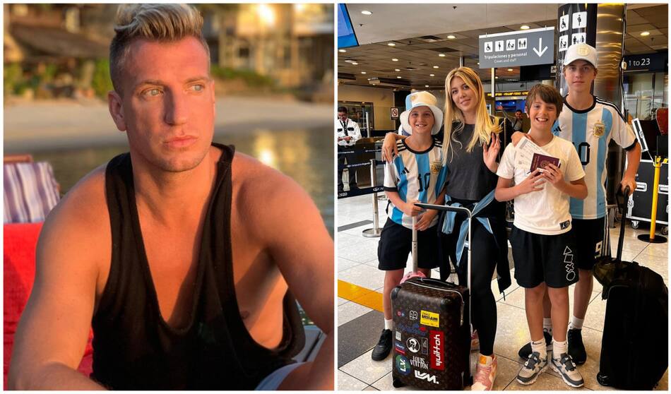 Maxi López fue a visitar a sus hijos en medio de la difícil situación de salud de Wanda Nara. Fotos: Instagram.