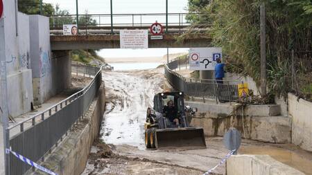 Afectación del temporal en Vilassar de Mar, Barcelona. Foto: EFE.