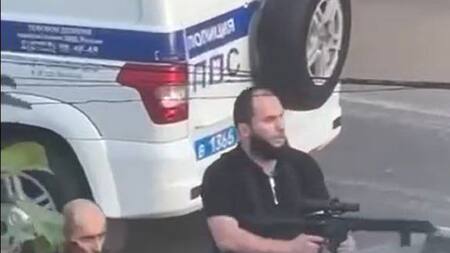 Atentado contra iglesia y sinagoga rusas. Foto: X