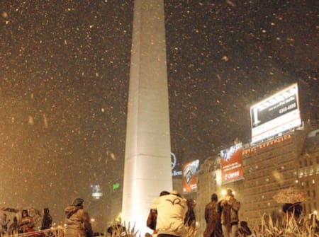 El día que nevó en Buenos Aires y el conurbano bonaerense. Foto: Archivo.