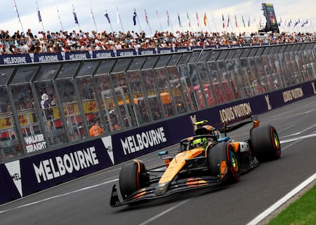 Lando Norris en el Gran Premio de Australia. Foto: REUTERS.