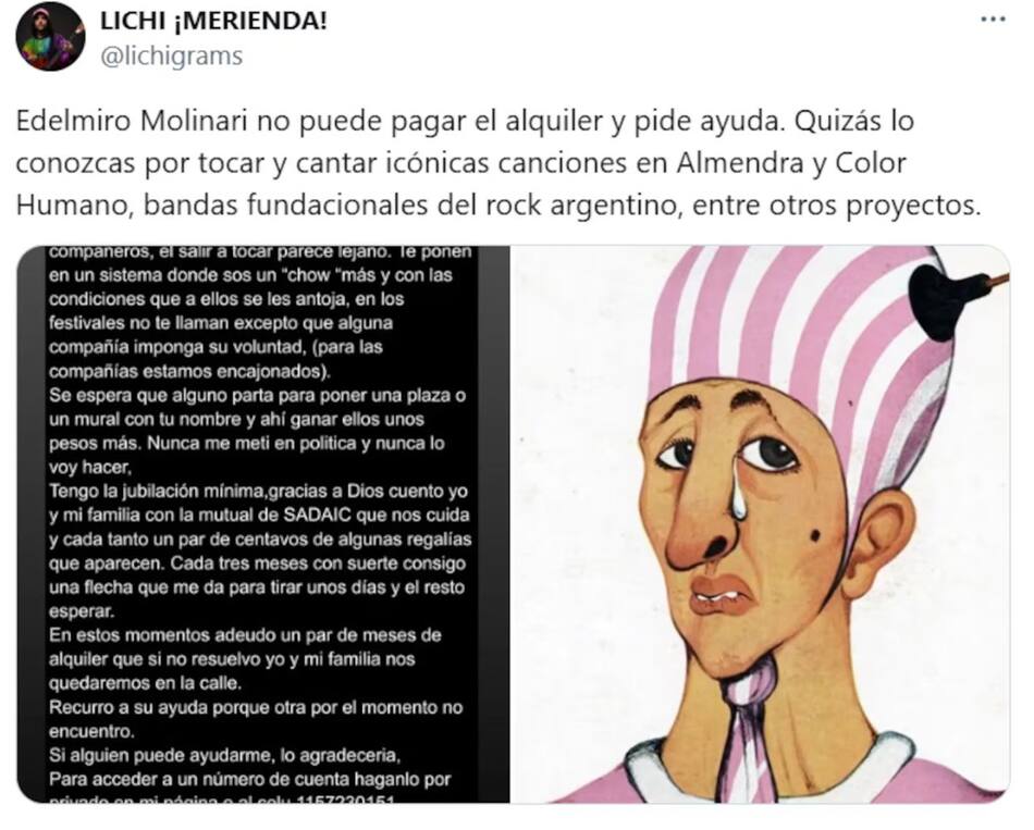 El desesperado pedido de Edelmiro Molinari