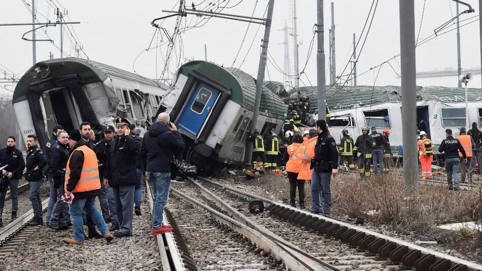 Descarrilamiento de tren en Milan