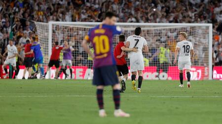 Derrota del Barcelona de Messi ante el Valencia en la final de la Copa del Rey (Reuters)
