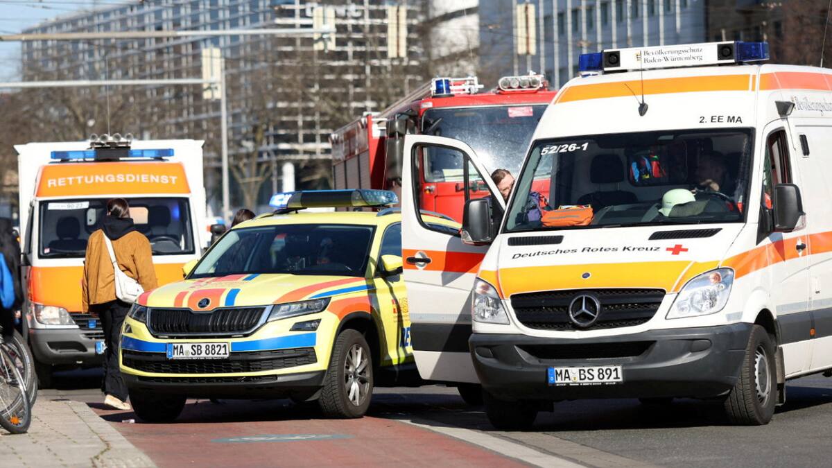 Un automóvil arrolló a una multitud, en Mannheim, Alemania. REUTERS/Alfio Marino.