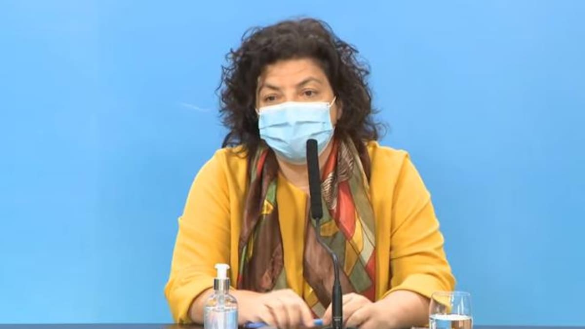 Carla Vizzotti, ministra de Salud, captura YouTube