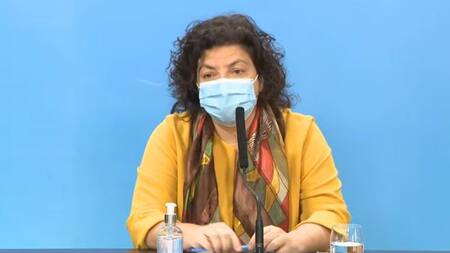 Carla Vizzotti, ministra de Salud, captura YouTube