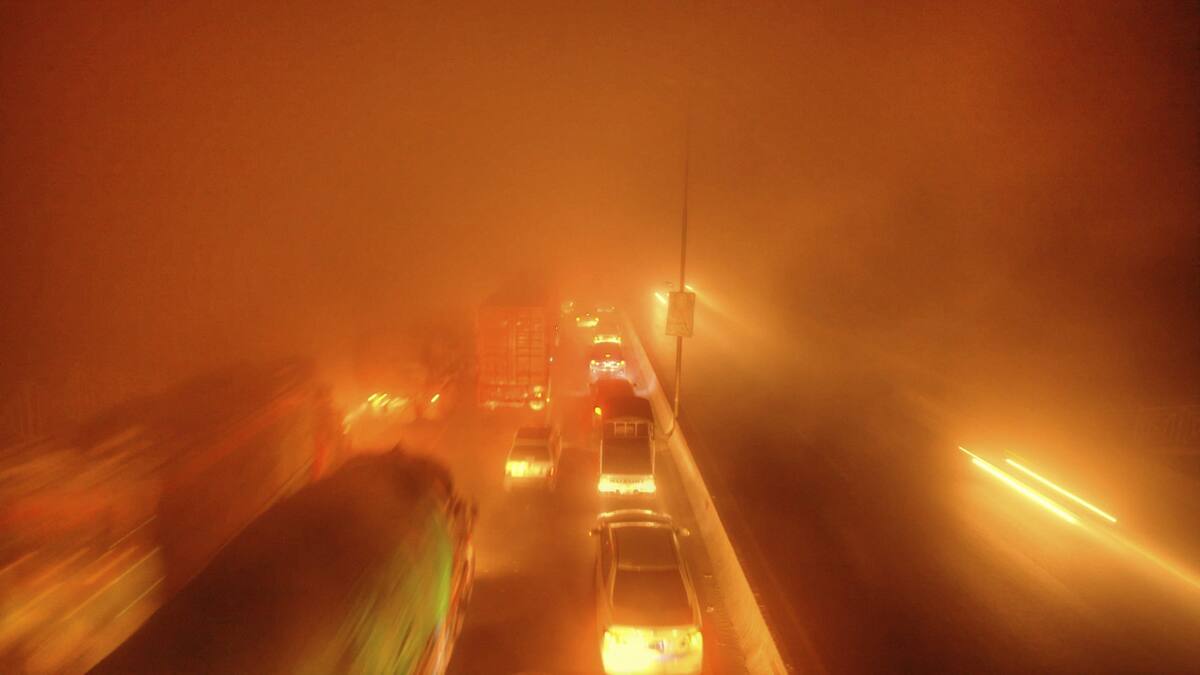 Nube tóxica en Pakistan. Fuente: EFE