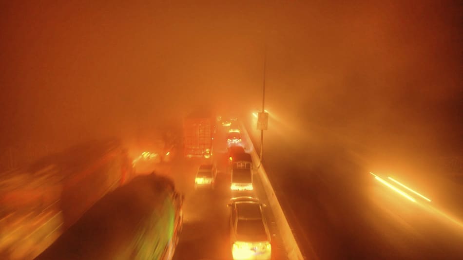 Nube tóxica en Pakistan. Fuente: EFE