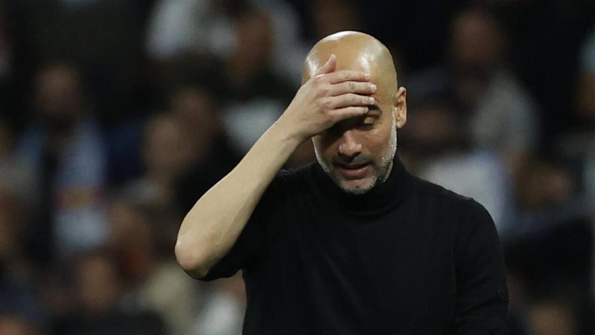 Pep Guardiola, director técnico. Foto: EFE.