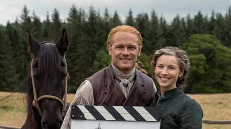 Caitriona Balfe y Sam Heughan. Foto: Instagram / caitrionabalfe.