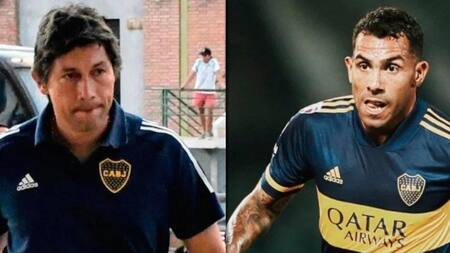 Jorge Bermudez y Carlos Tevez, Boca Juniors.
