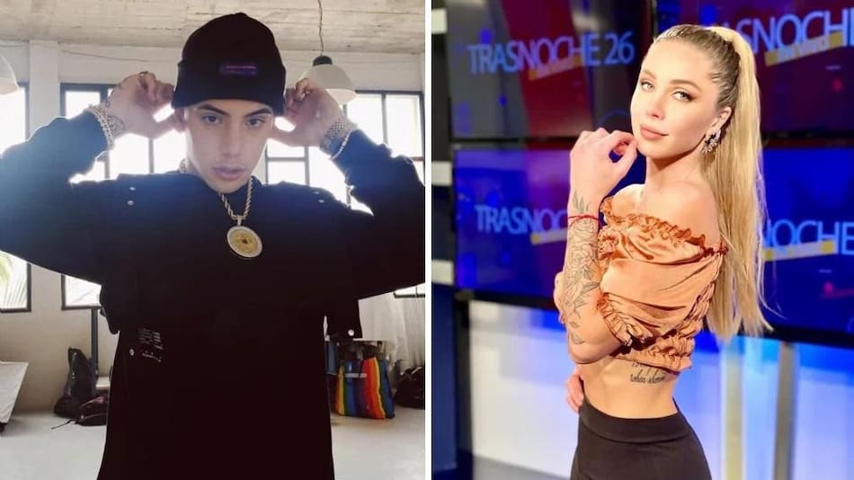 Romina Malaspina y Ecko, conductora y trapero