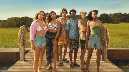 El elenco de Outer Banks, éxito de Netflix. Foto: Gentileza Netflix.