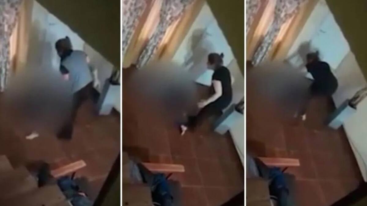 Agresión de un enfermera a su hija de 10 años en Berazategui. Foto: Captura de video.