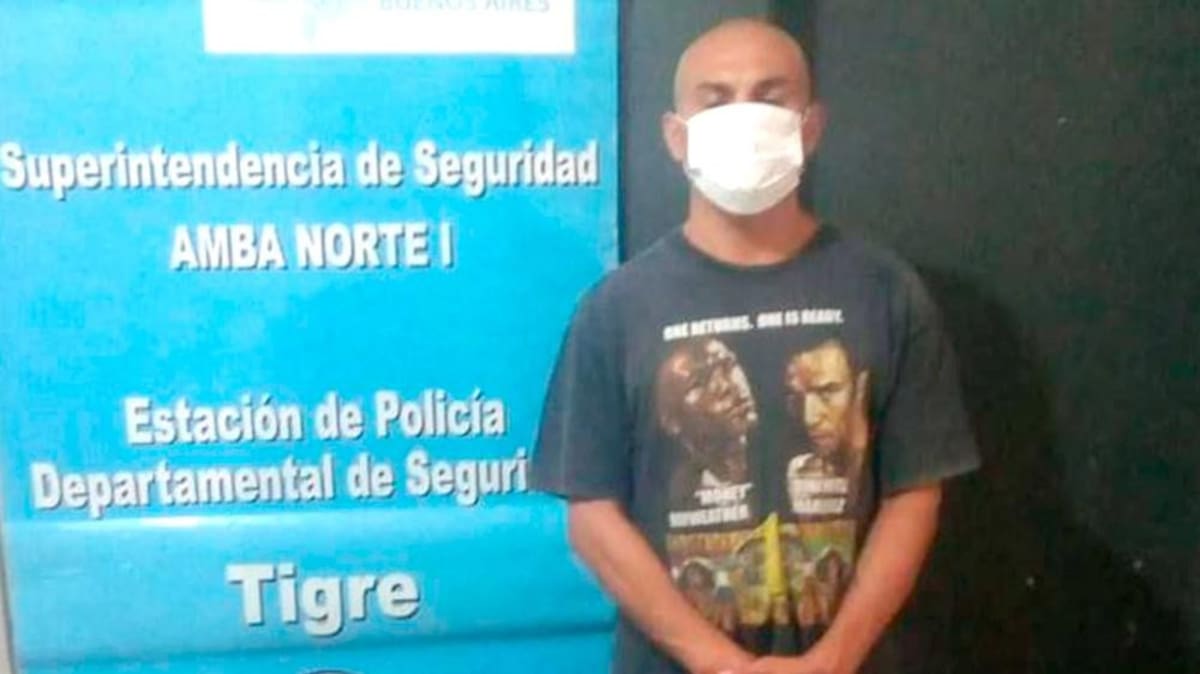 Detención del exboxeador en febrero de 2022. Foto: NA.