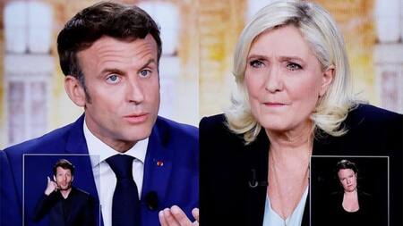 Debate presidencial en Francia, Macron y Le Pen, Foto NA